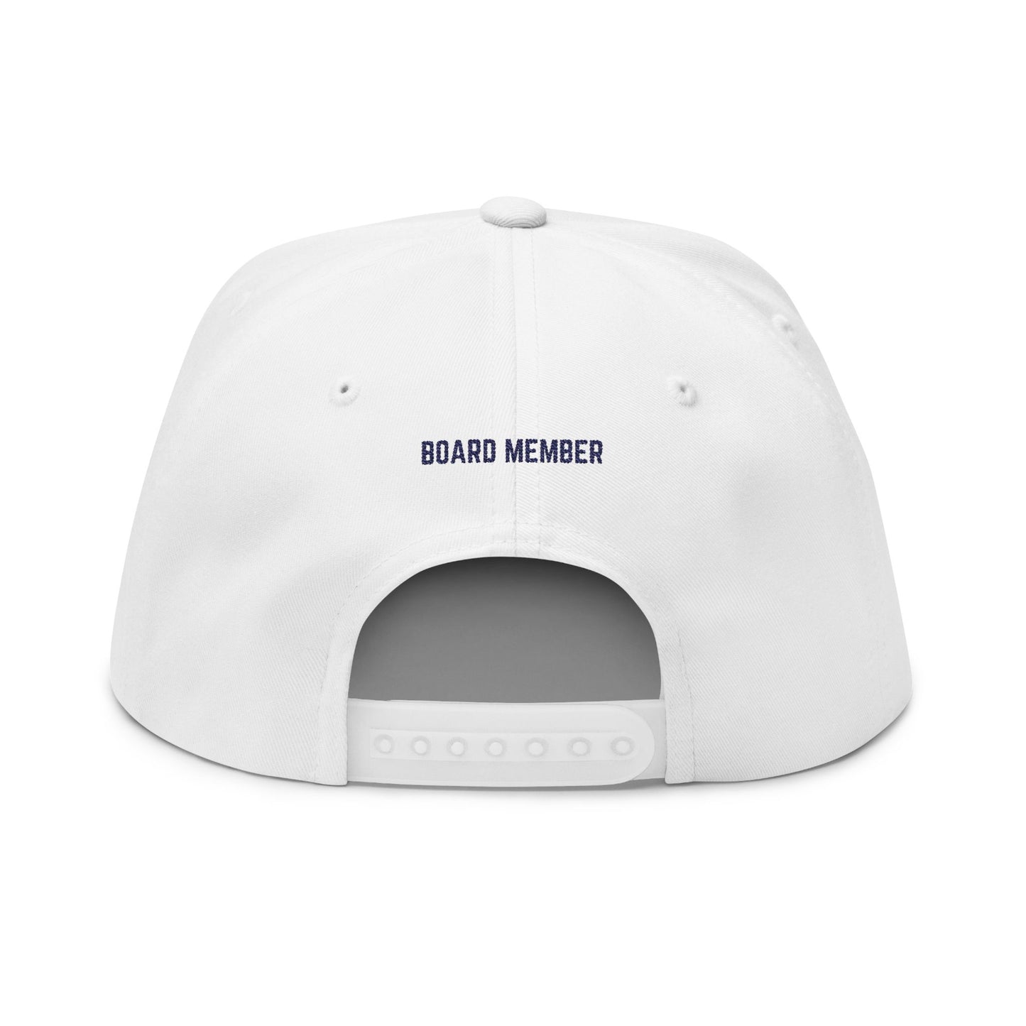 Custom Embroidered Flat Bill Cap - DMC Pop Warner Board Member Hat